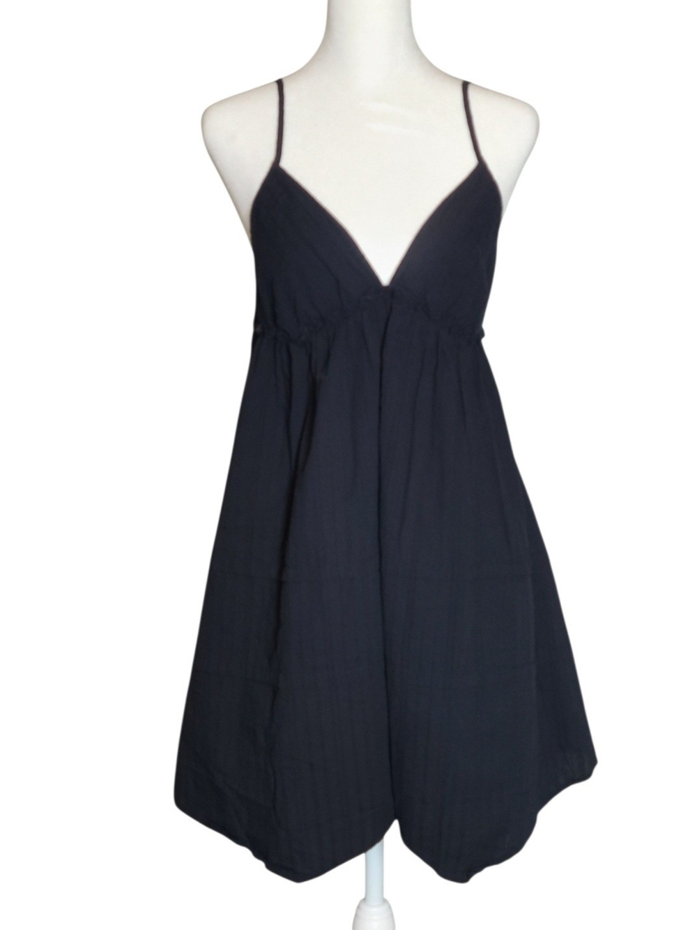 Wild Fable Womens M Cotton Black Cute Dress Spaghetti Straps Smocked Back